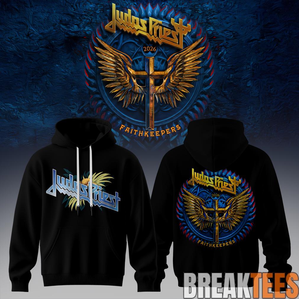 Judas Priest Faithkeepers 2026 Tour Wings Black Edition Hoodie Unisex T-shirt, Sweatshirt, Hoodie, Long Sleeve Tee - T-Shirt, Sweatshirt, Hoodie