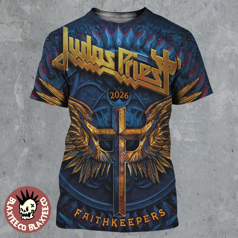 Judas Priest Faithkeepers European Tour 2026 Cover Art All Over Print Shirt Unisex T-shirt, Sweatshirt, Hoodie, Long Sleeve Tee - T-Shirt, Sweatshirt, Hoodie