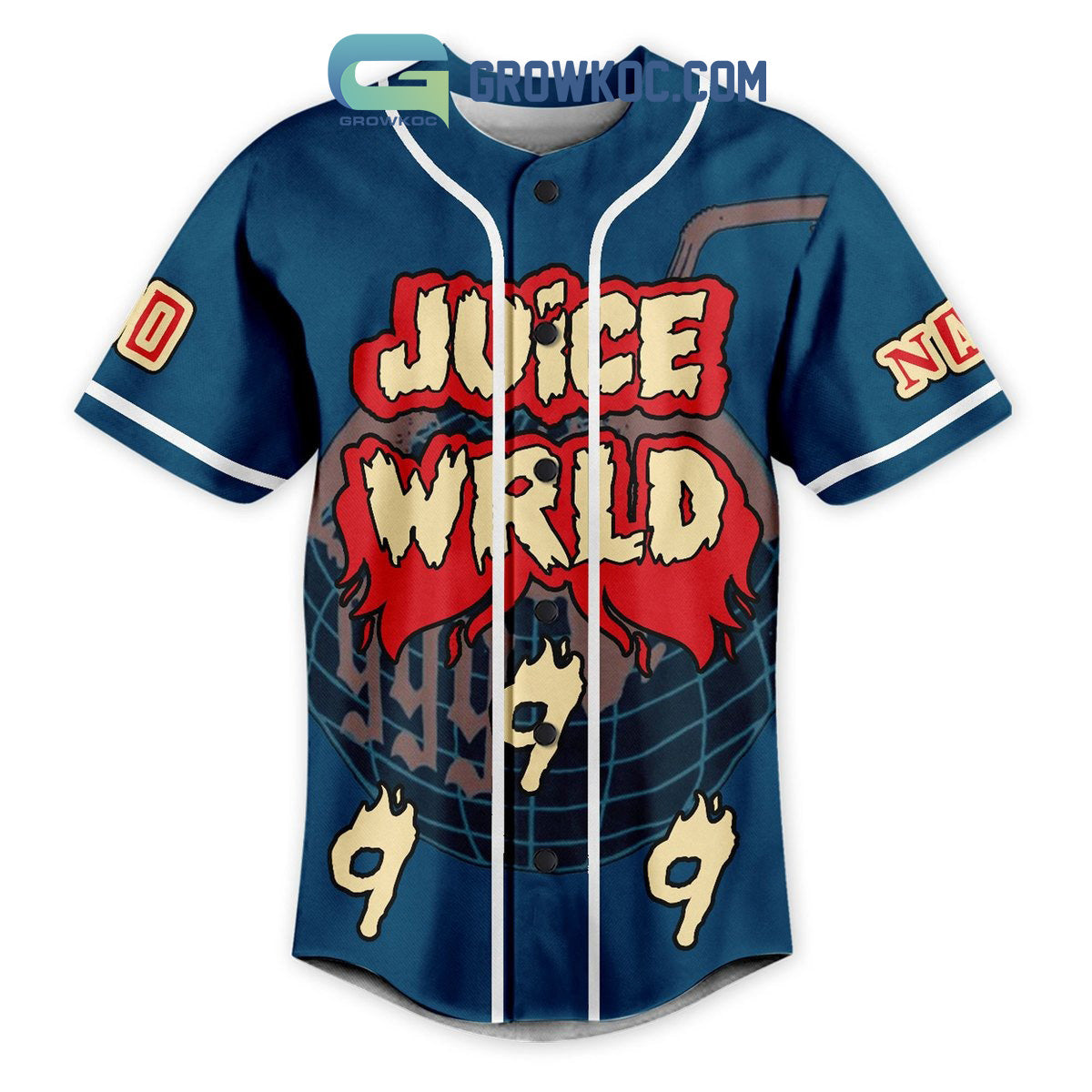 Juice WRLD Good By And Good Riddance Personalized Baseball Jersey baseball jersey product view 2