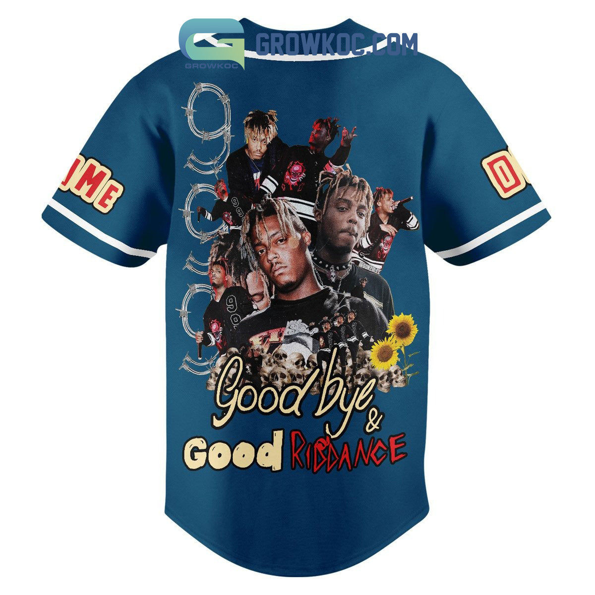 Juice WRLD Good By And Good Riddance Personalized Baseball Jersey baseball jersey product view 3