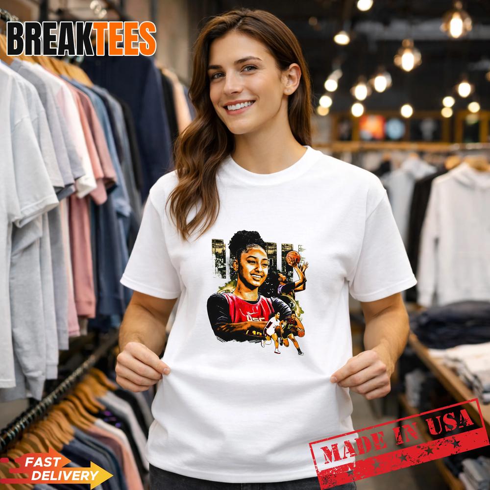 Juju Watkins Basketball Star Vintage Collage Graphic Fan T-Shirt Unisex T-shirt, Sweatshirt, Hoodie, Long Sleeve Tee - T-Shirt, Sweatshirt, Hoodie