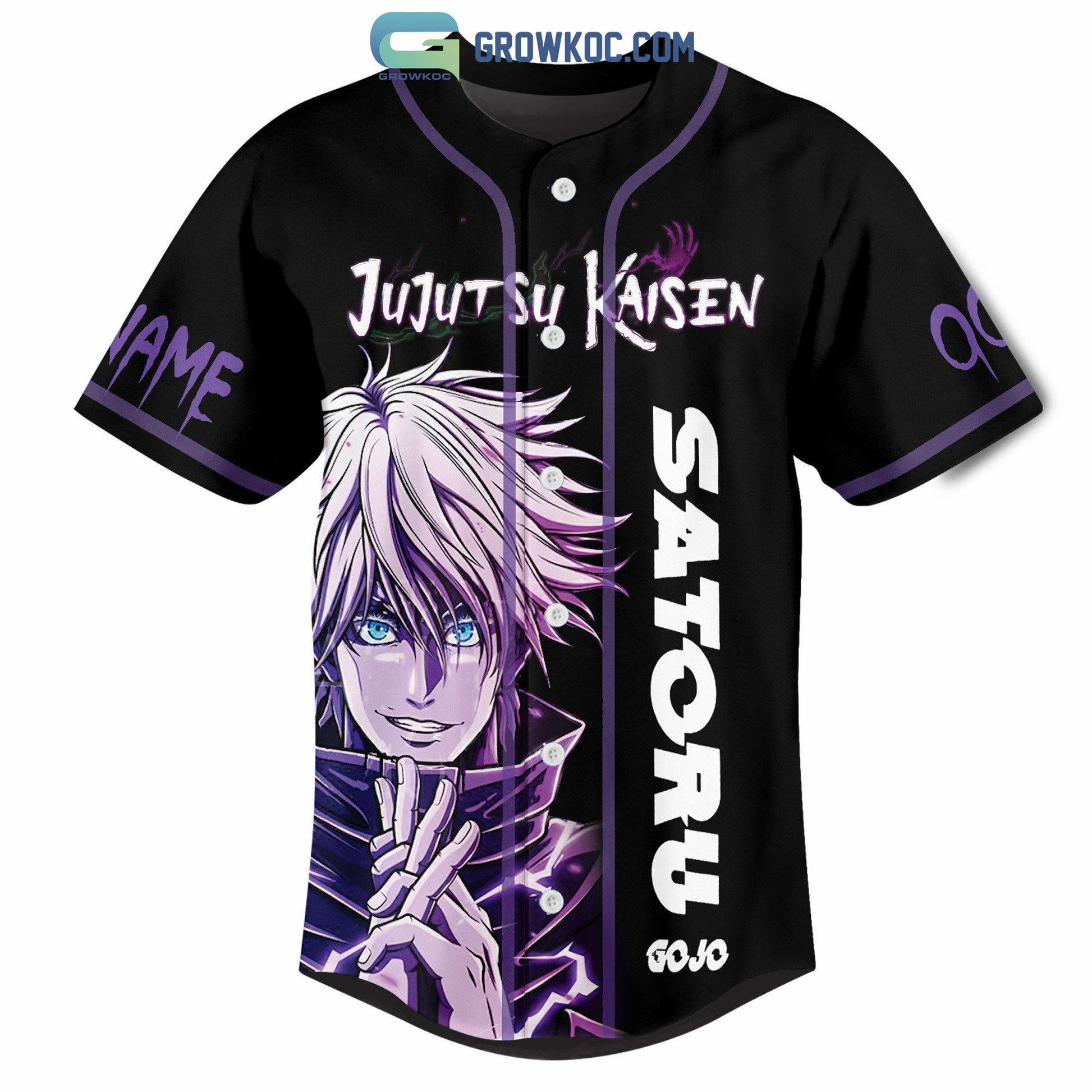 Jujutsu Kaisen Satoru Gojo Personalized Baseball Jersey baseball jersey product view 2