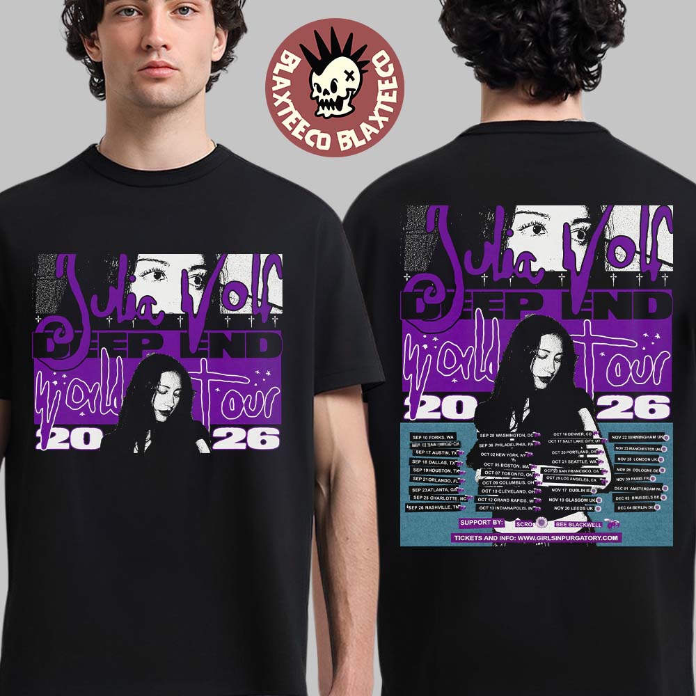Julia Wolf Deep End World Tour 2026 North America UK And EU Schedule Dates Two Sided T-Shirt - T-Shirt, Sweatshirt, Hoodie