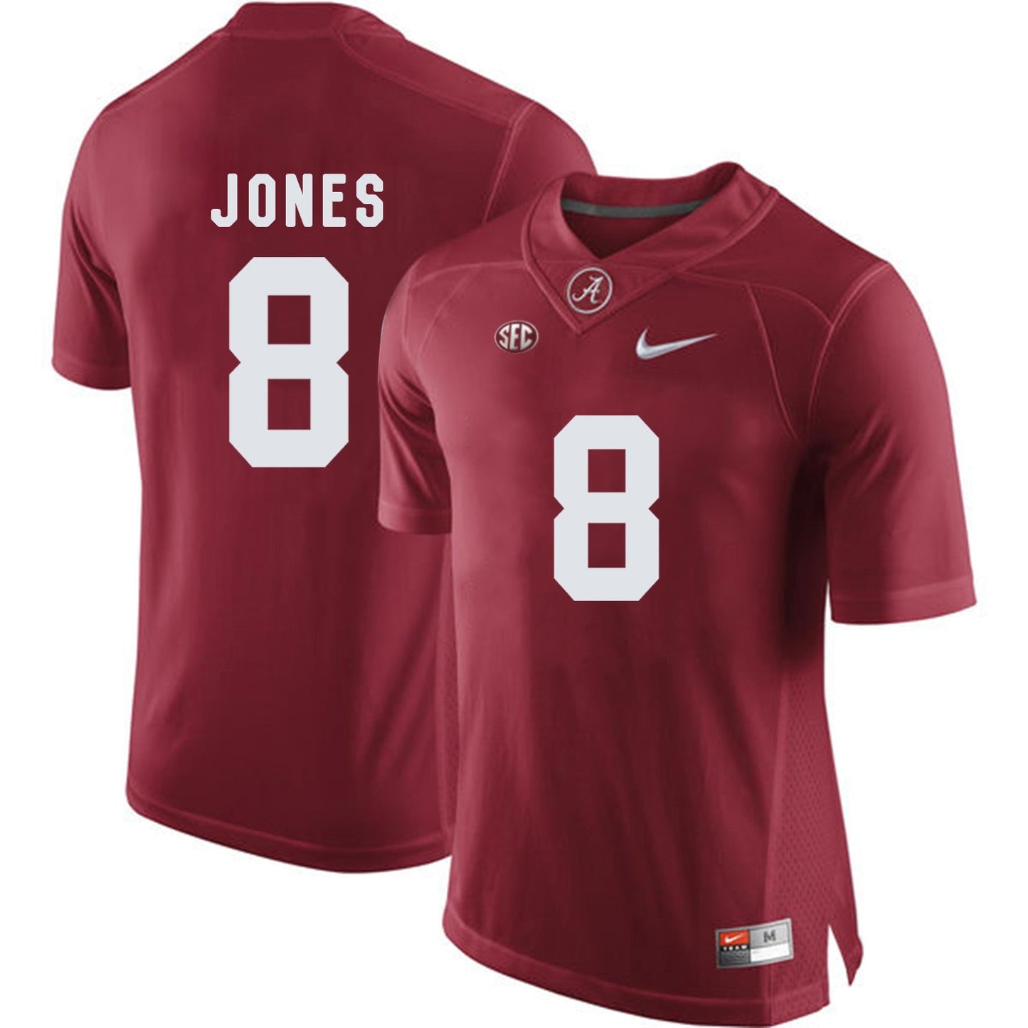 Julio Jones 8 Crimson College Football Jersey football jersey product view 1