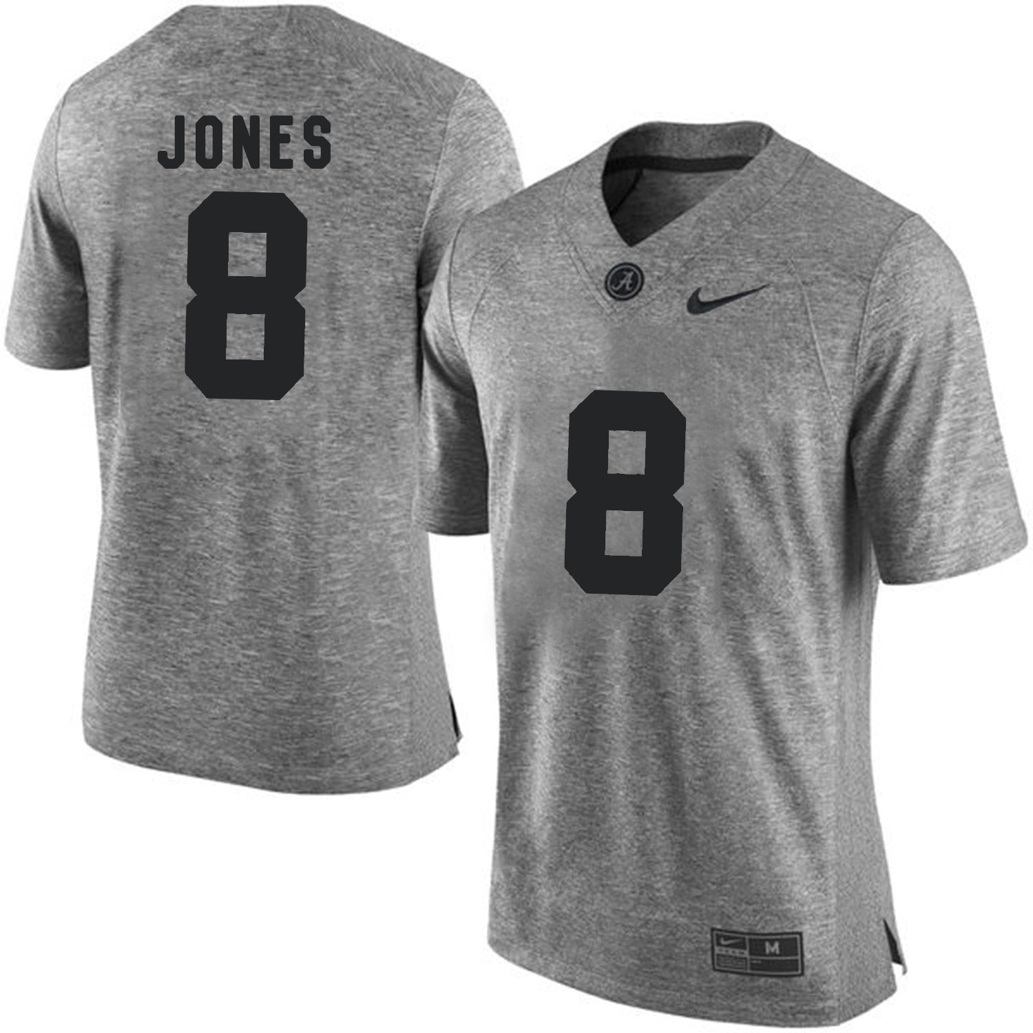 Julio Jones 8 Gray College Football Jersey football jersey product view 1