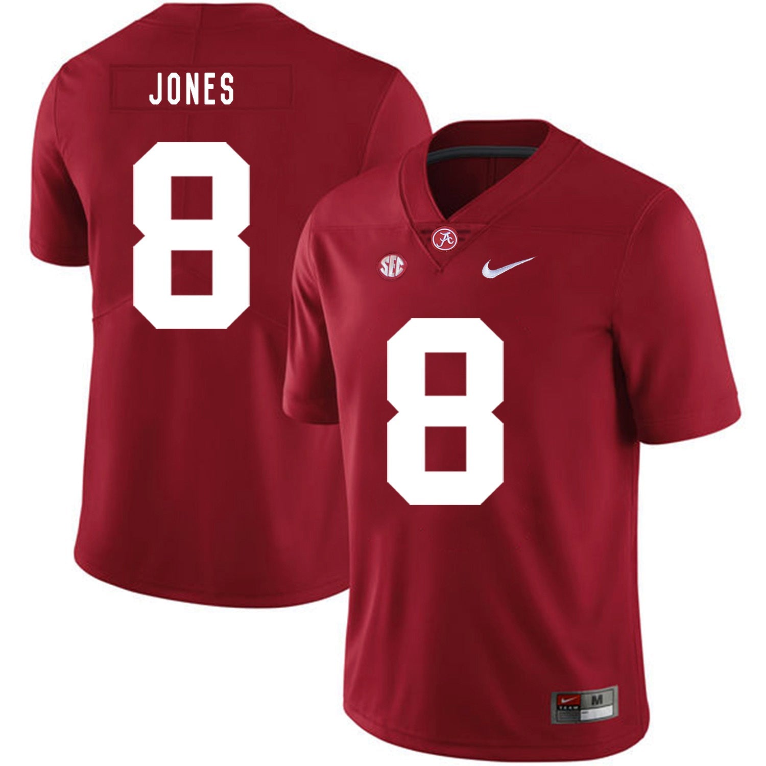 Julio Jones 8 Red .2jpg College Football Jersey football jersey product view 1