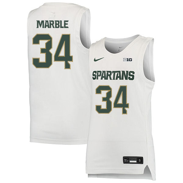 Julius Marble 34 White College Football Jersey football jersey product view 1