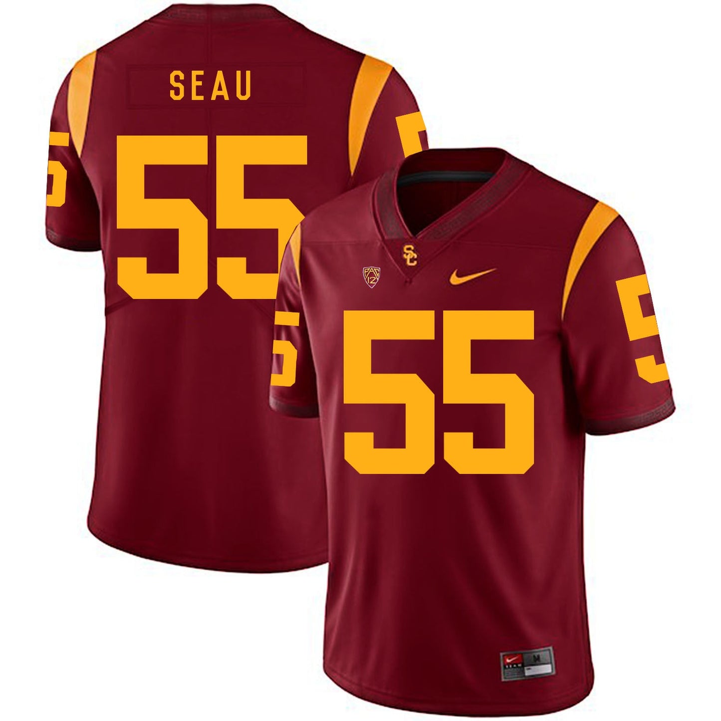 Junior Seau 55 Red College Football Jersey football jersey product view 1