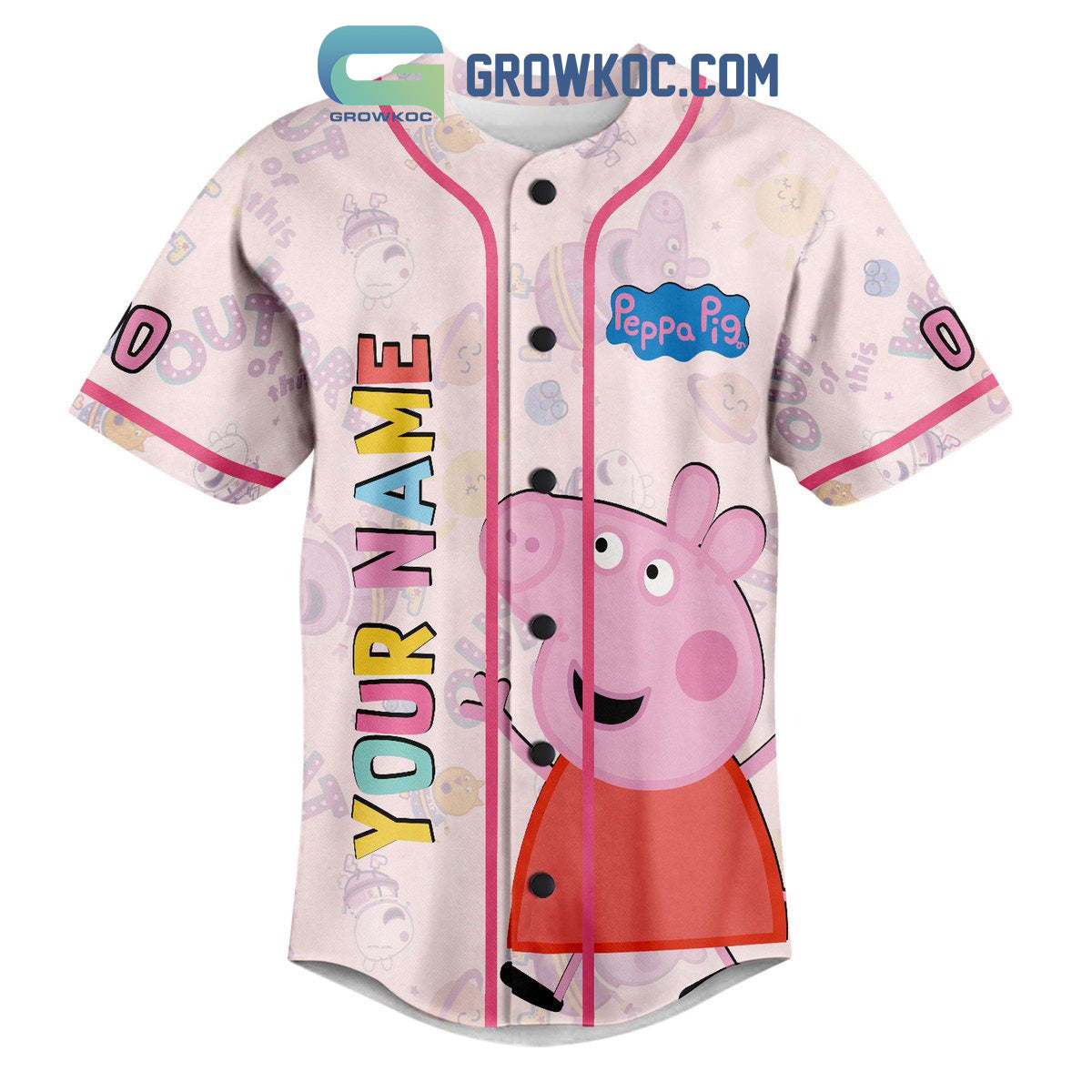 Just A Girl Who Loves Peppa Pig Personalized Baseball Jersey baseball jersey product view 2