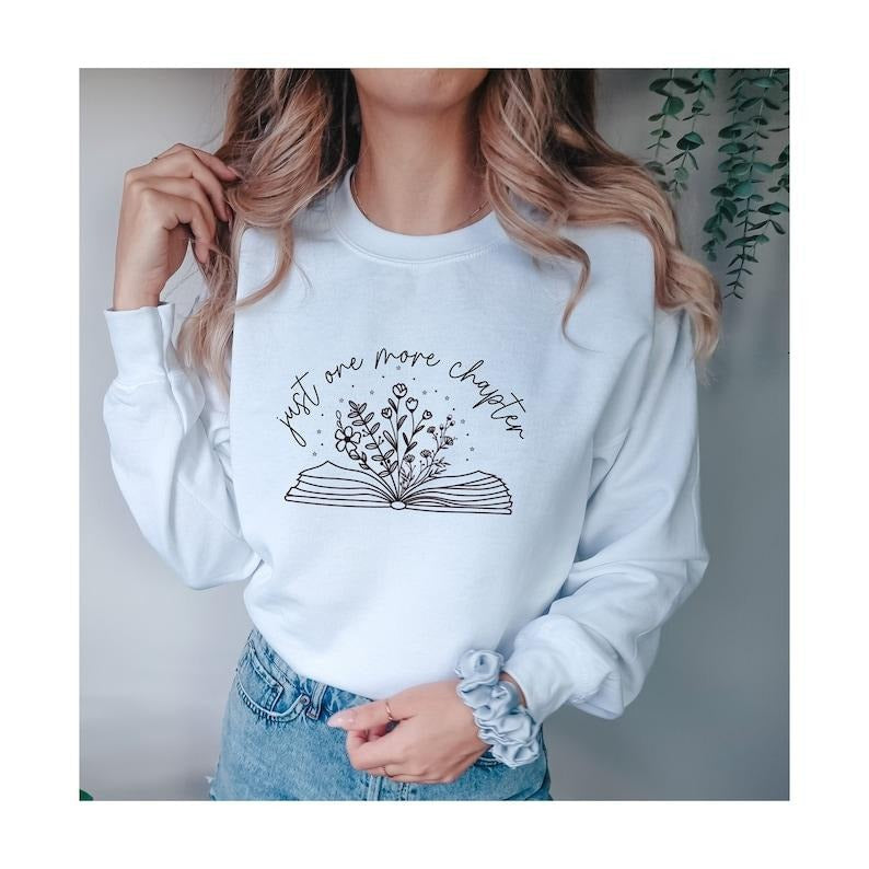 Just One More Chapter Book Lover Teacher Librarian - Adult & Kids T-Shirts, Sweatshirts & Hoodies apparel design preview 1