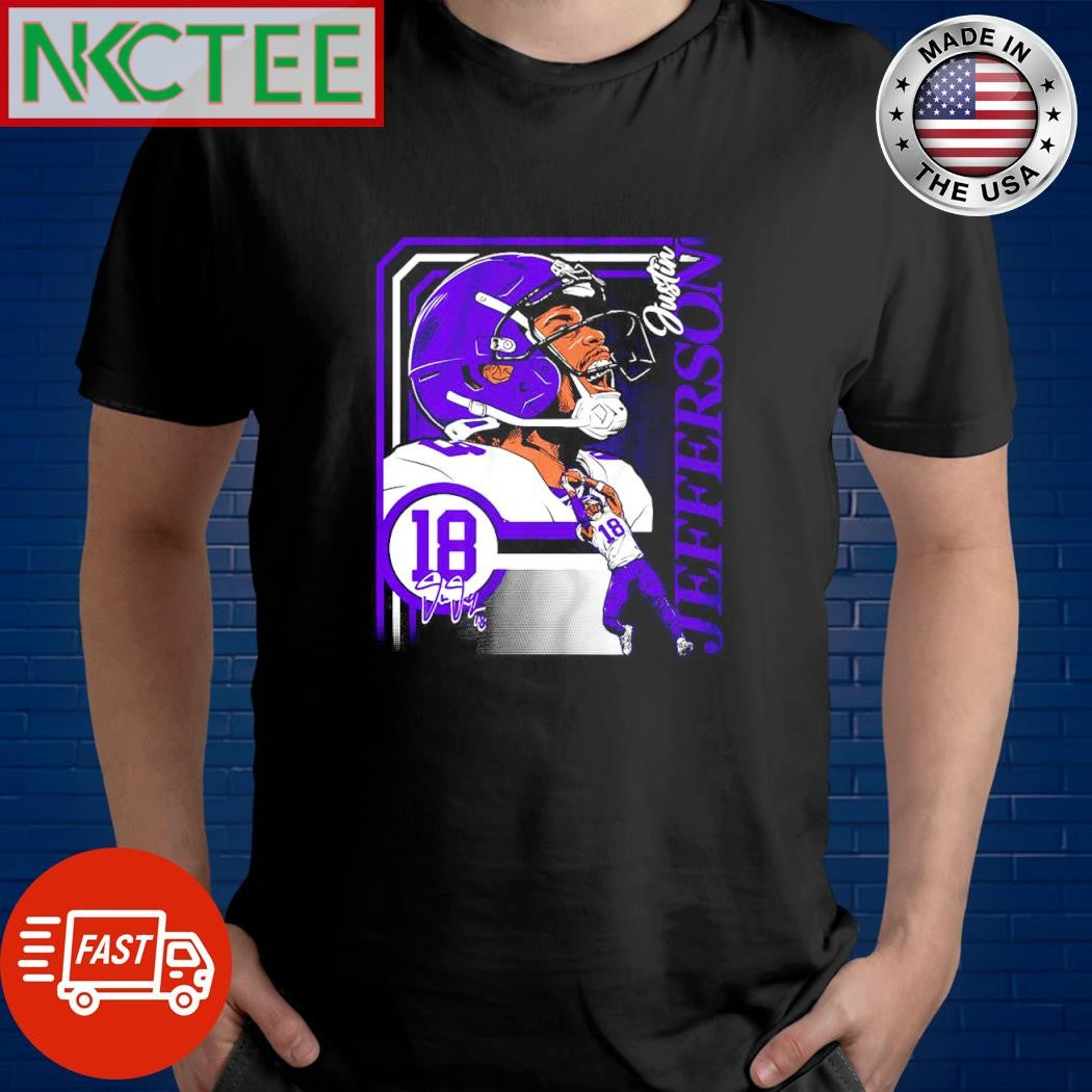 Justin Jefferson Collage Frame 18 signature shirt Unisex T-shirt, Sweatshirt, Hoodie, Long Sleeve Tee - T-Shirt, Sweatshirt, Hoodie