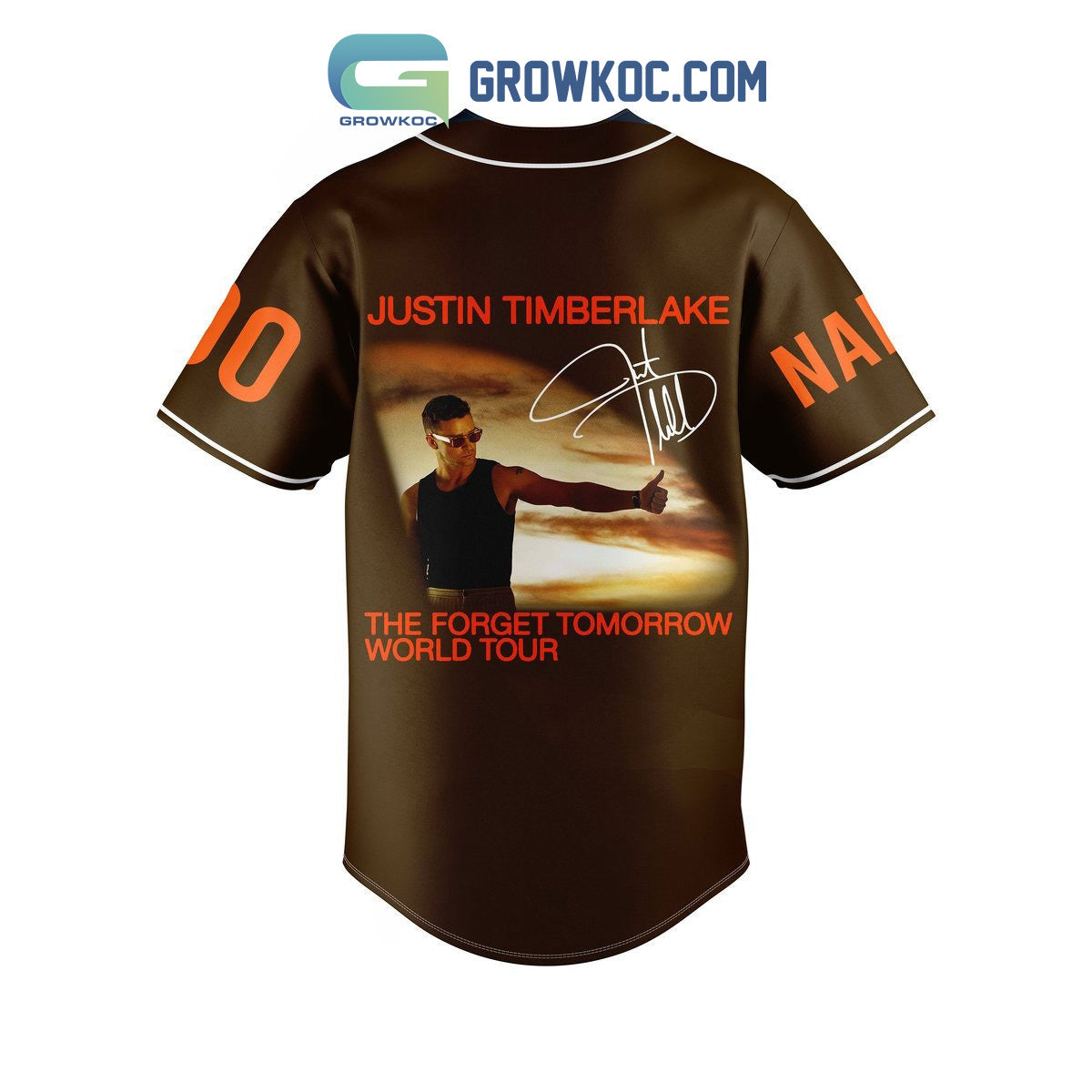 Justin Timberlake The World Tour Performance Personalized Baseball Jersey baseball jersey product view 3