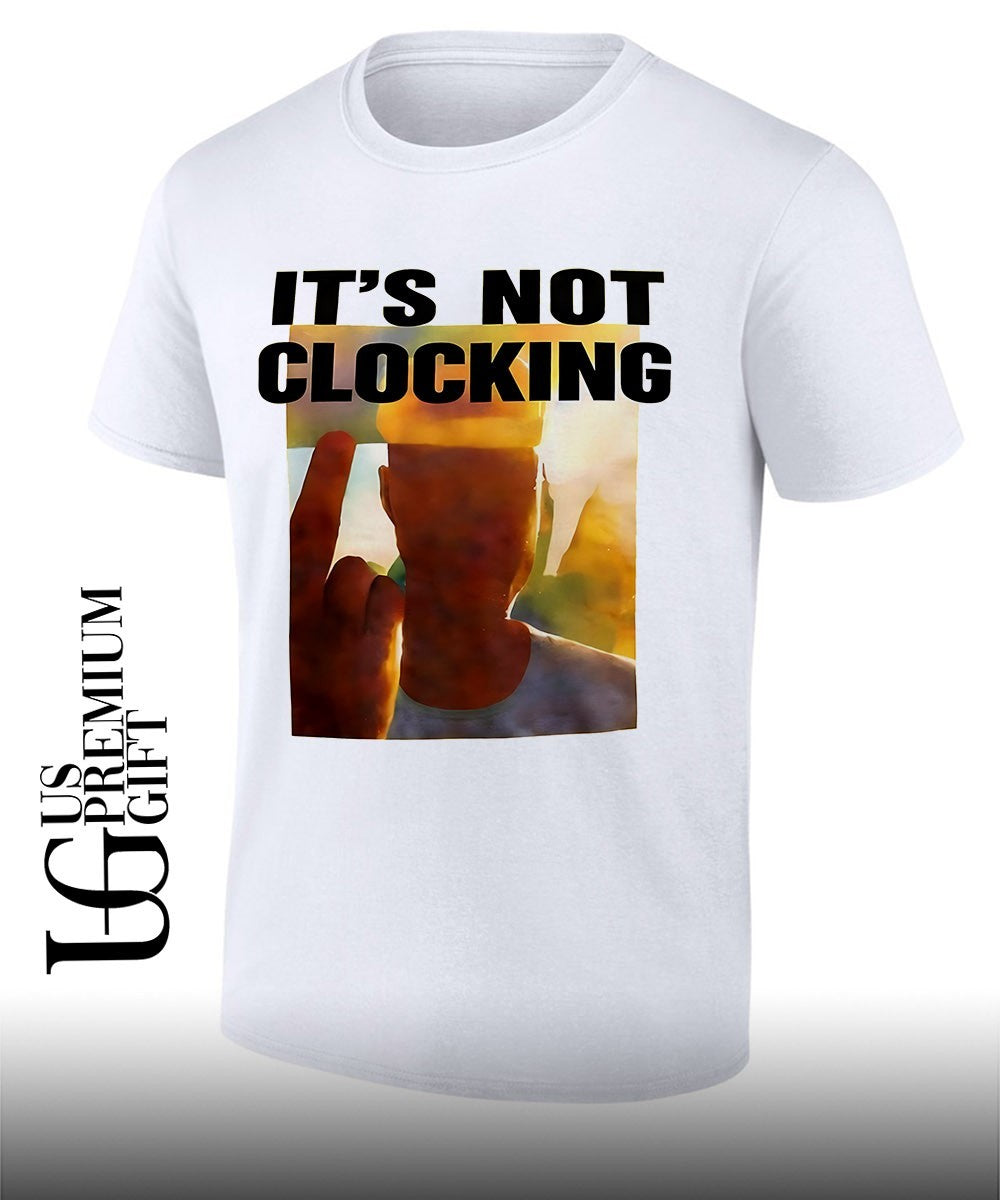 Justin its not clocking middle finger graphic shirt Unisex T-shirt, Sweatshirt, Hoodie, Long Sleeve Tee - T-Shirt, Sweatshirt, Hoodie