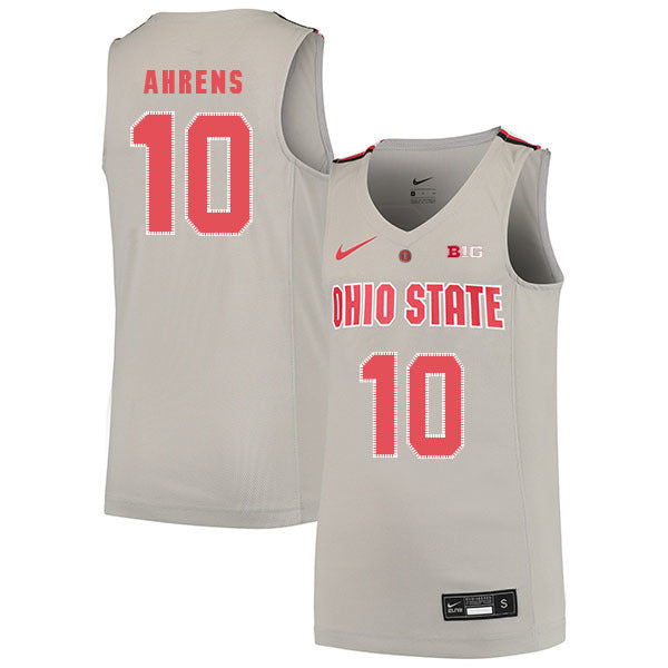 Justin Ahrens 10 Gray College Football Jersey football jersey product view 1