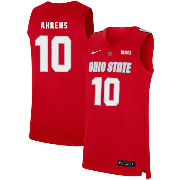 Justin Ahrens 10 Scarlet College Football Jersey football jersey product view 1