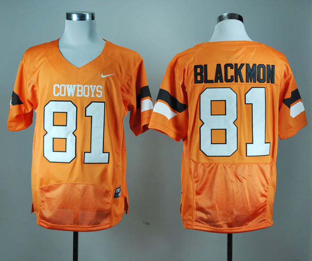 Justin Blackmon 81 Orange Battle Edition College Football Jersey football jersey product view 1