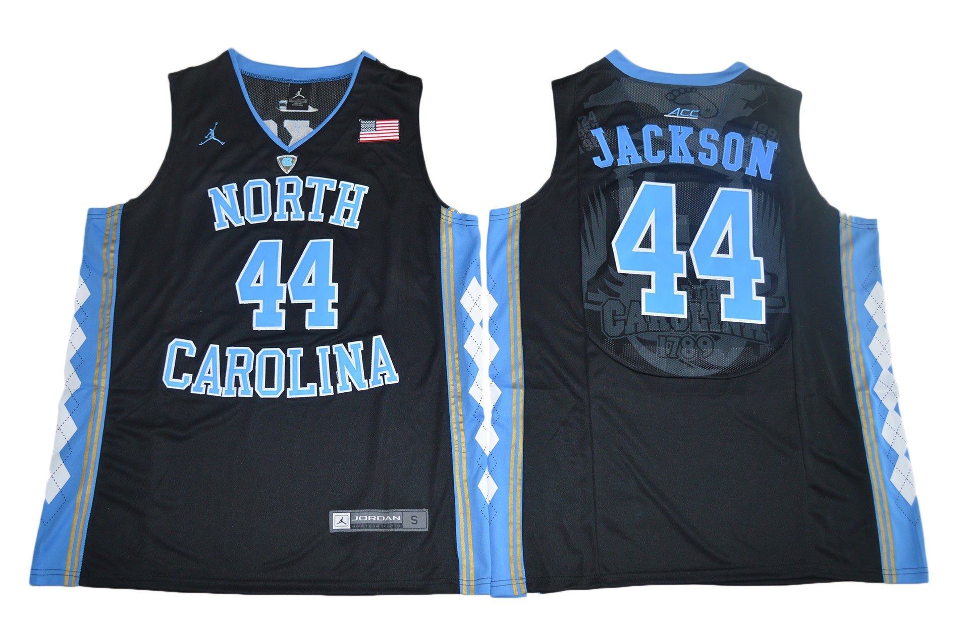 Justin Jackson 44 Black College Football Jersey football jersey product view 1