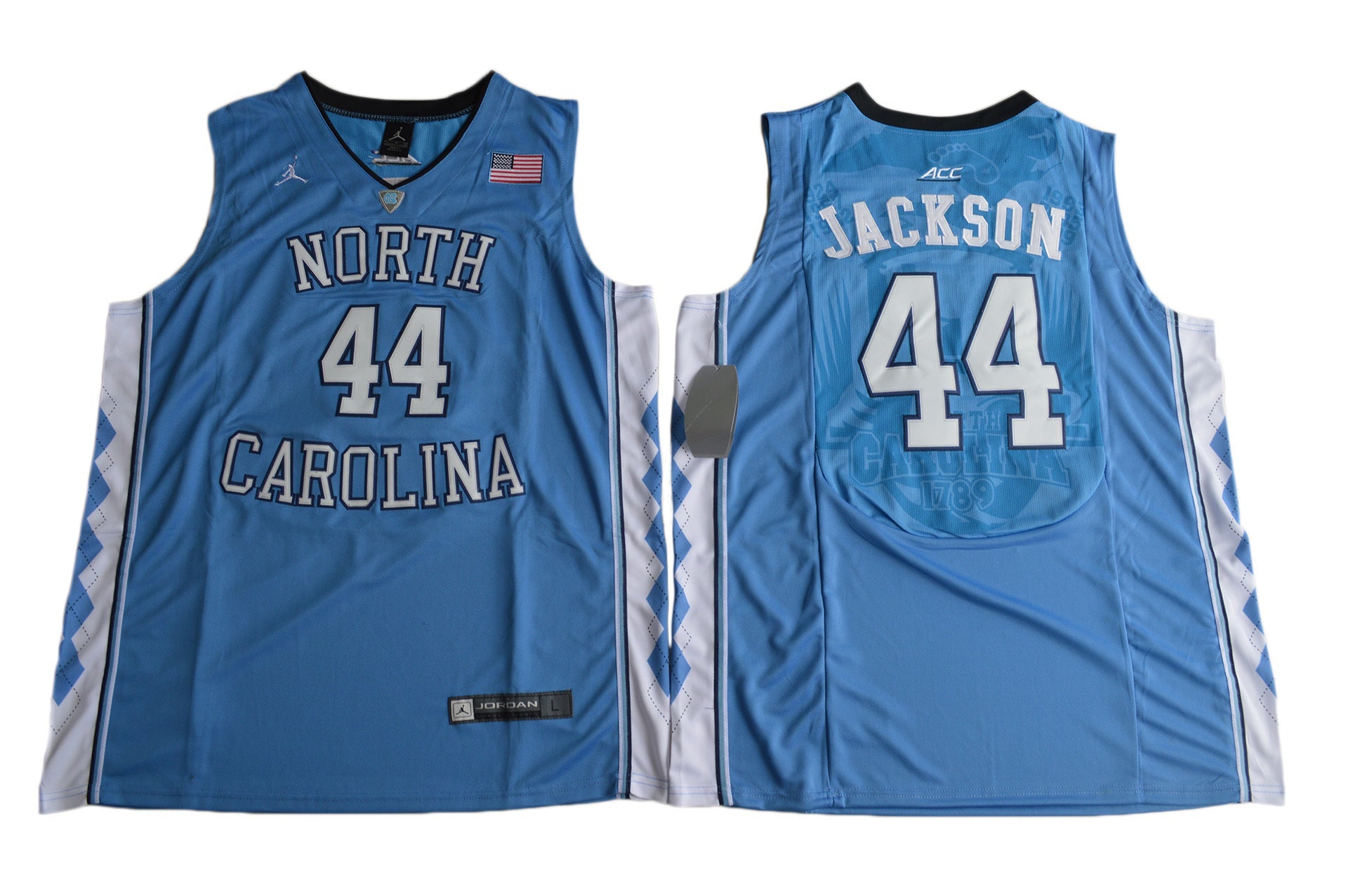 Justin Jackson 44 Blue College Football Jersey football jersey product view 1
