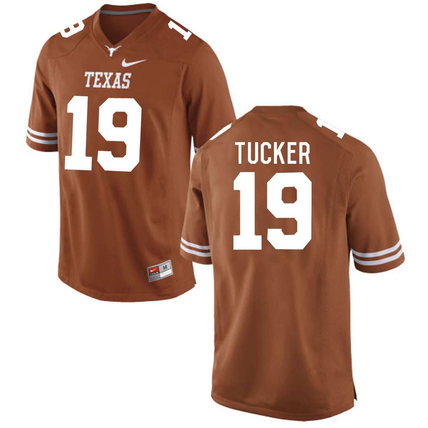 Justin Tucker 19 Brunt Orange College Football Jersey football jersey product view 1
