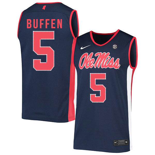 KJ Buffen 5 Navy College Football Jersey football jersey product view 1