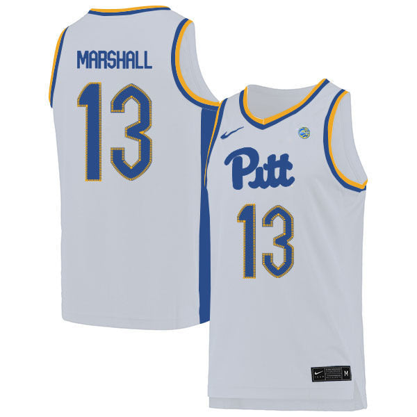 KJ Marshall 13 White College Football Jersey football jersey product view 1