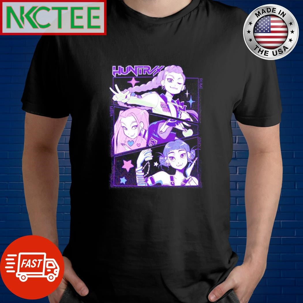 KPop Demon Hunters group, HUNTRIX rumi, Mira, and Zoey shirt Unisex T-shirt, Sweatshirt, Hoodie, Long Sleeve Tee - T-Shirt, Sweatshirt, Hoodie