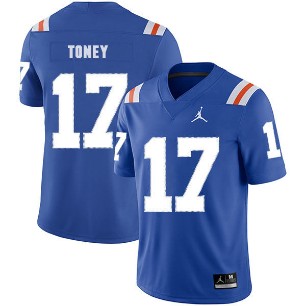 Kadarius Toney 17 Blue College Football Jersey football jersey product view 1