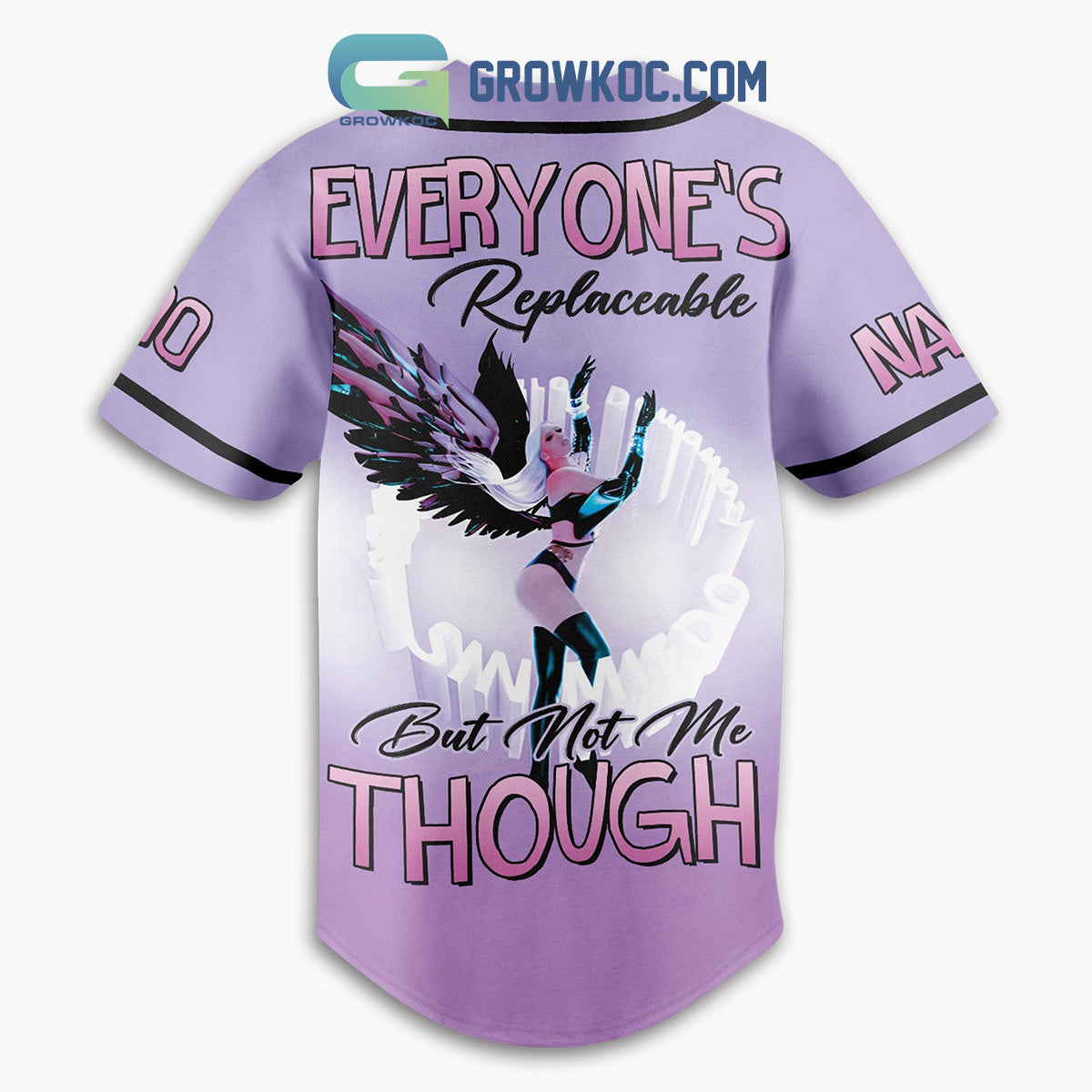 Kali Uchis Everyone’s Replaceable But Not Me Though Personalized Baseball Jersey baseball jersey product view 3
