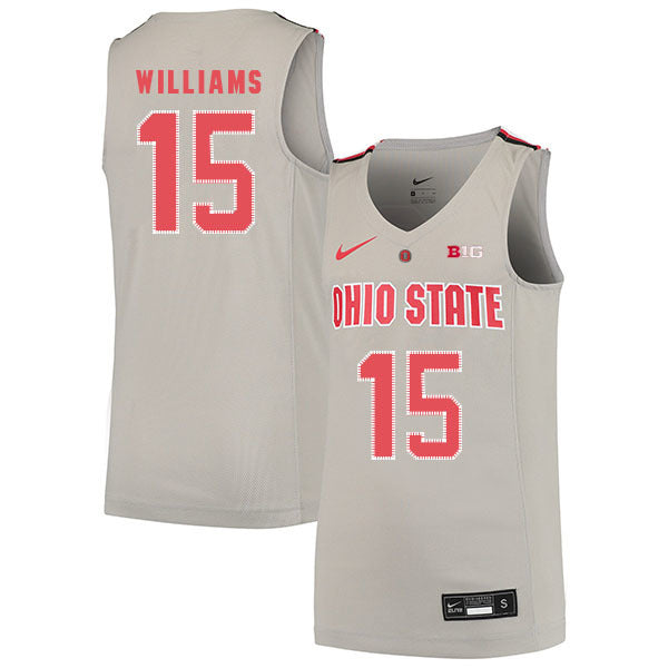 Kam Williams 15 Gray College Football Jersey football jersey product view 1