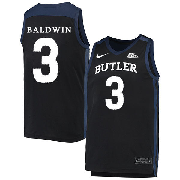 Kamar Baldwin 3 Black College Football Jersey football jersey product view 1