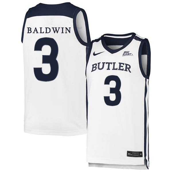 Kamar Baldwin 3 White College Football Jersey football jersey product view 1
