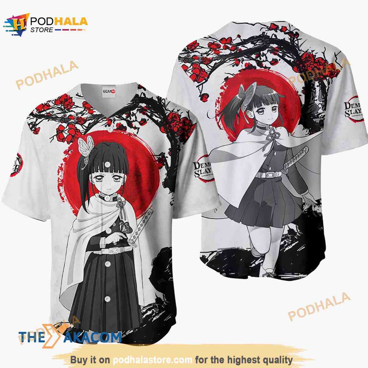 Kanao Tsuyuri Kimetsu Anime Japan Style 3D Baseball Jersey Shirt baseball jersey product view 1