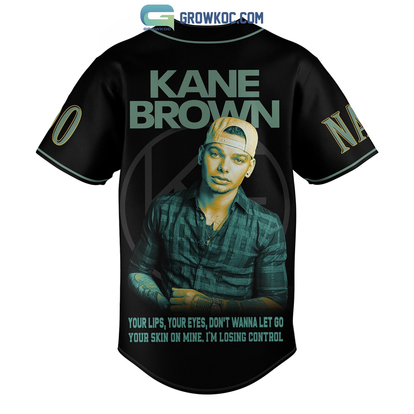 Kane Brown Country Music Personalized Baseball Jersey baseball jersey product view 2