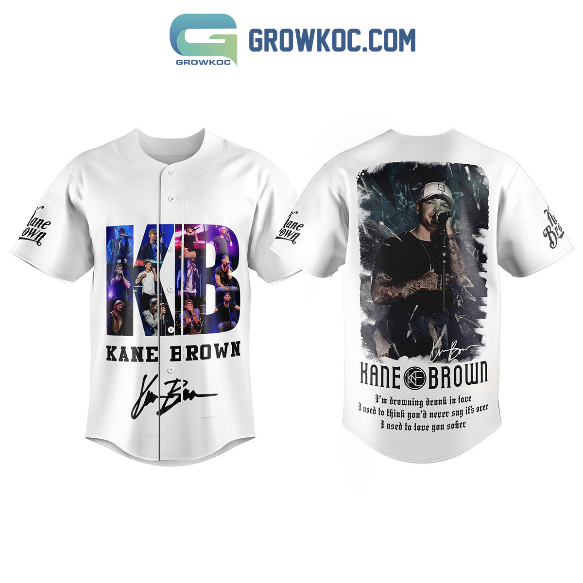 Kane Brown I’m Drowning Drunk In Love Baseball Jersey baseball jersey product view 1