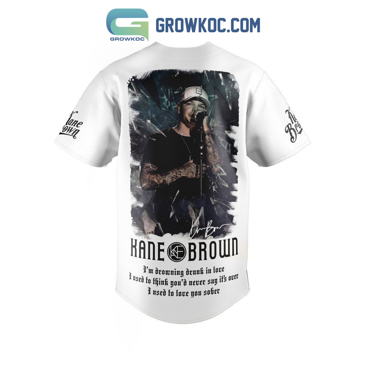 Kane Brown I’m Drowning Drunk In Love Baseball Jersey baseball jersey product view 3
