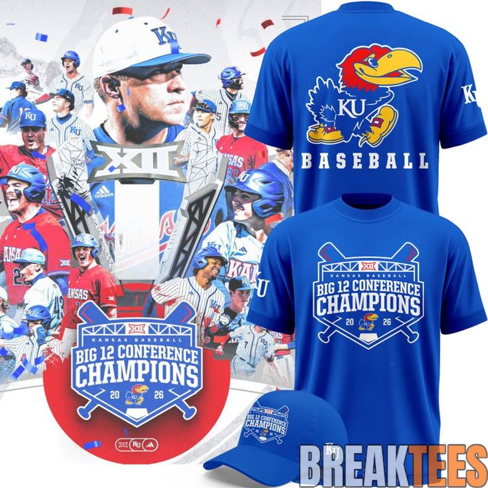 Kansas Baseball Big 12 Champions 2026 Shirt Unisex T-shirt, Sweatshirt, Hoodie, Long Sleeve Tee - T-Shirt, Sweatshirt, Hoodie