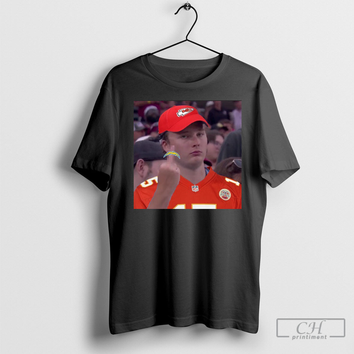 Kansas City Chiefs Fan Middle Finger T Shirt Unisex T-shirt, Sweatshirt, Hoodie, Long Sleeve Tee - T-Shirt, Sweatshirt, Hoodie