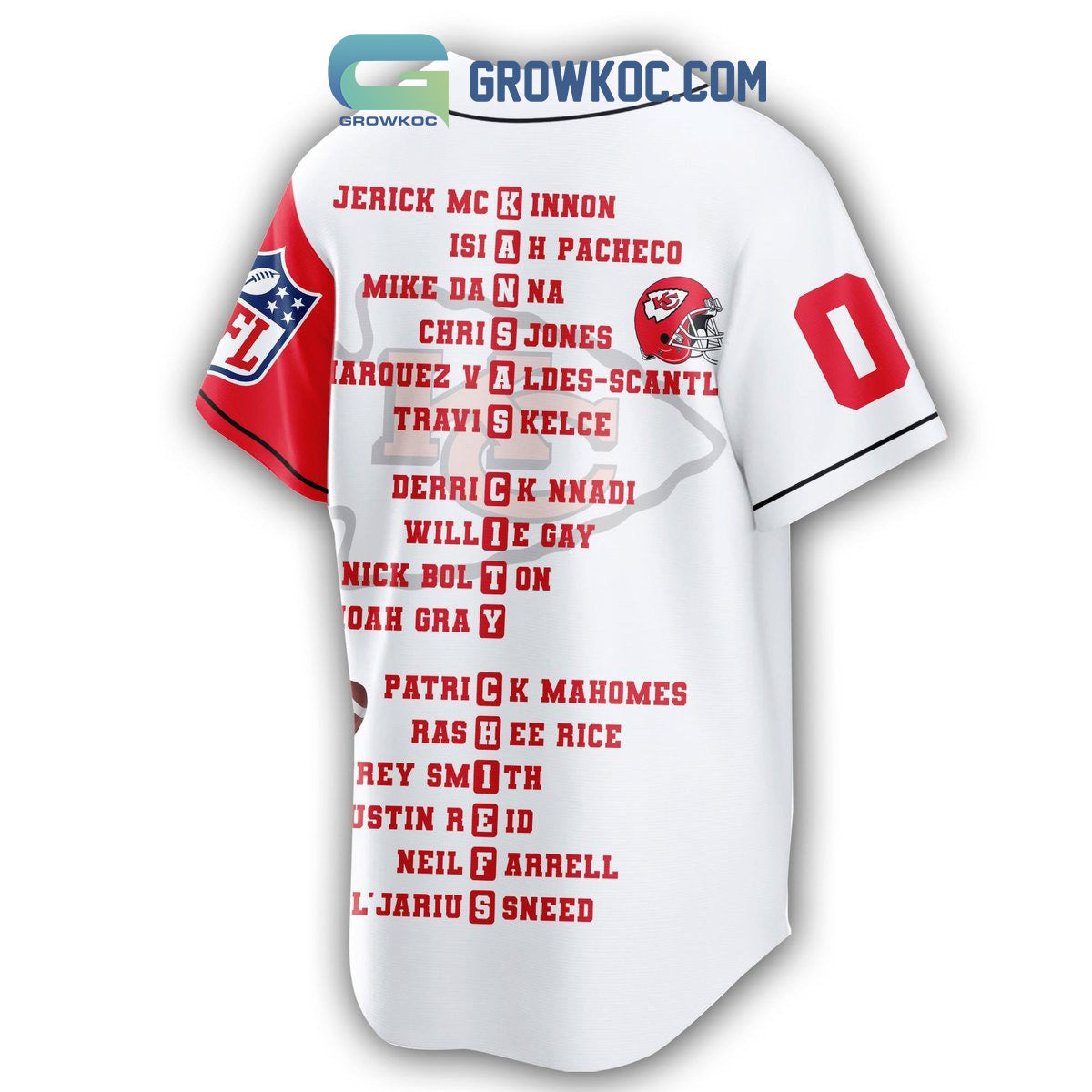 Kansas City Chiefs The Champions Team Personalized Baseball Jersey baseball jersey product view 3