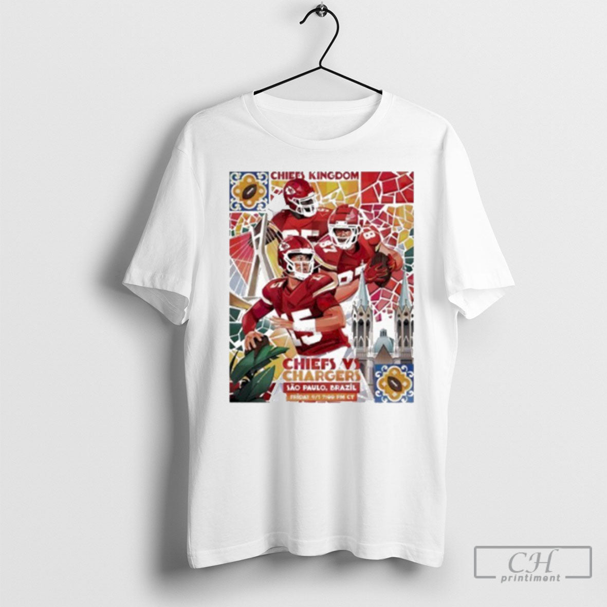 Kansas City Chiefs Vs Los Angeles Chargers Sao Paulo Brazil Football Match Graphic Unisex T-shirt, Sweatshirt, Hoodie, Long Sleeve Tee - T-Shirt, Sweatshirt, Hoodie