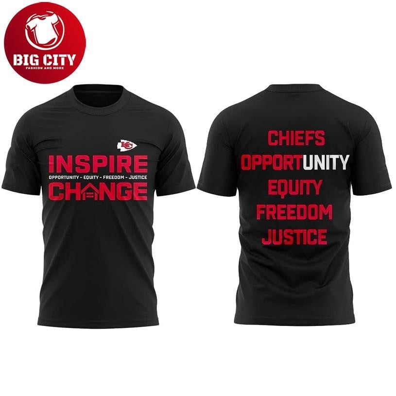 Kansas City Chiefs x Inspire Change 2025 Two Sided Shirt Unisex T-shirt, Sweatshirt, Hoodie, Long Sleeve Tee - T-Shirt, Sweatshirt, Hoodie