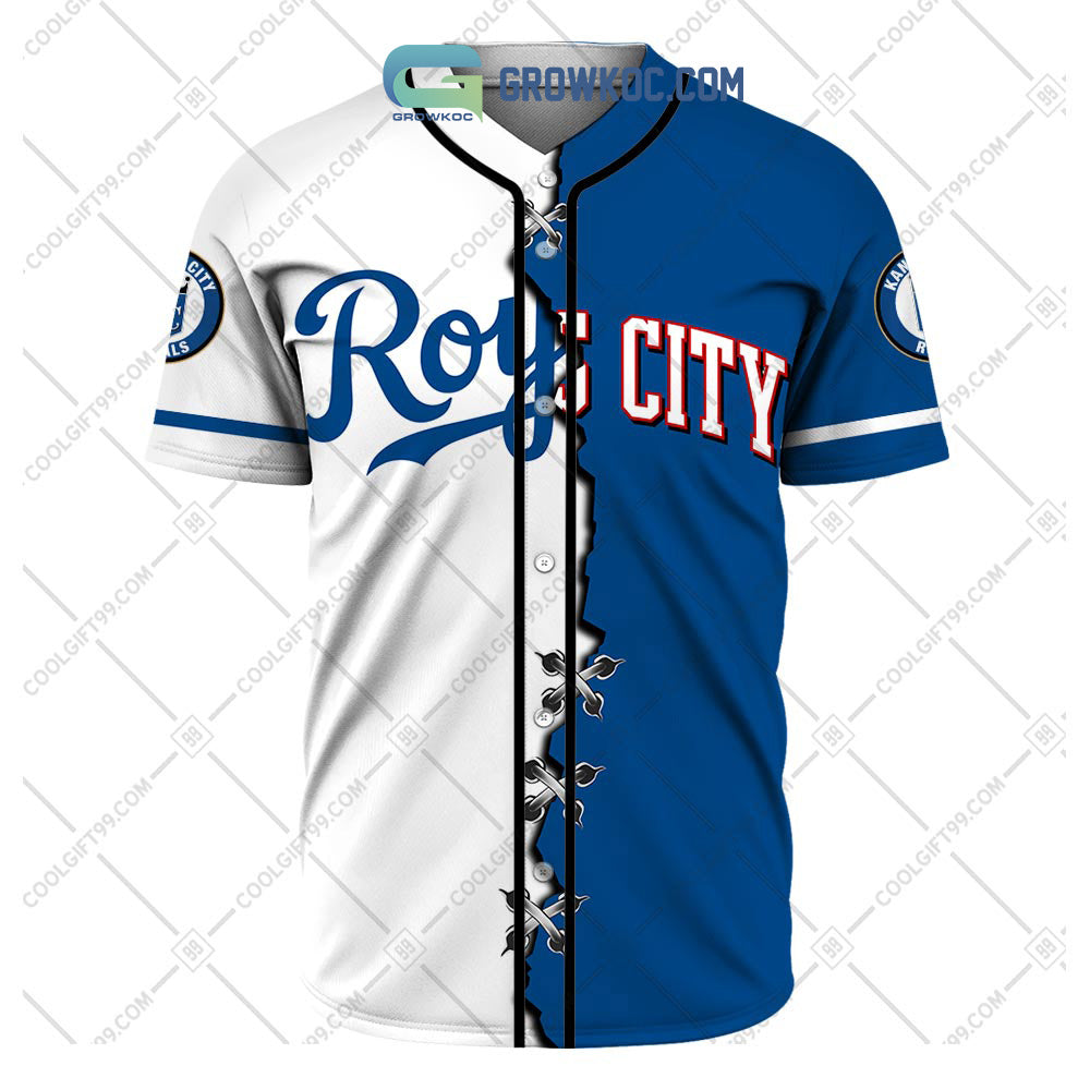 Kansas City Royals MLB Personalized Mix Baseball Jersey baseball jersey product view 2