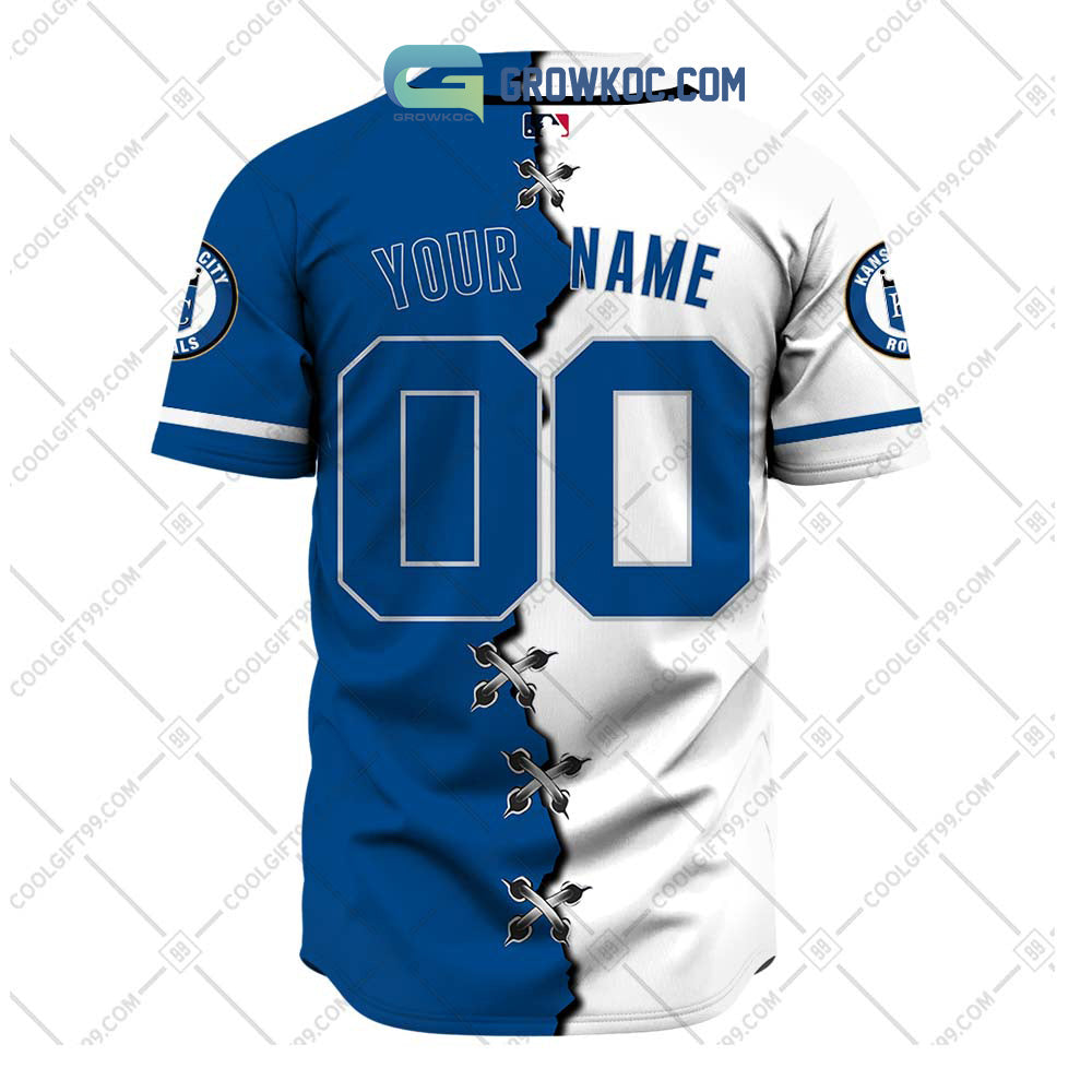 Kansas City Royals MLB Personalized Mix Baseball Jersey baseball jersey product view 3