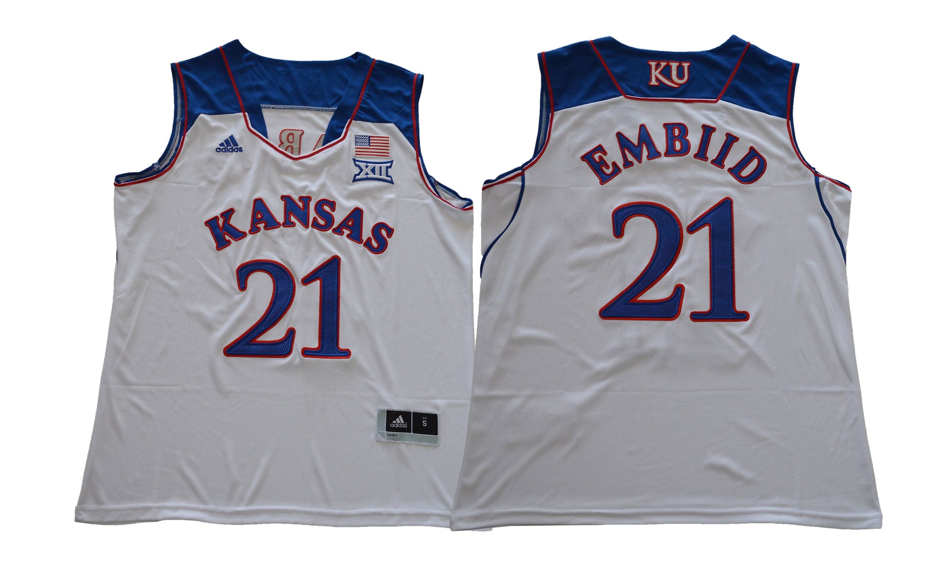 Kansas 21 White College Football Jersey football jersey product view 1