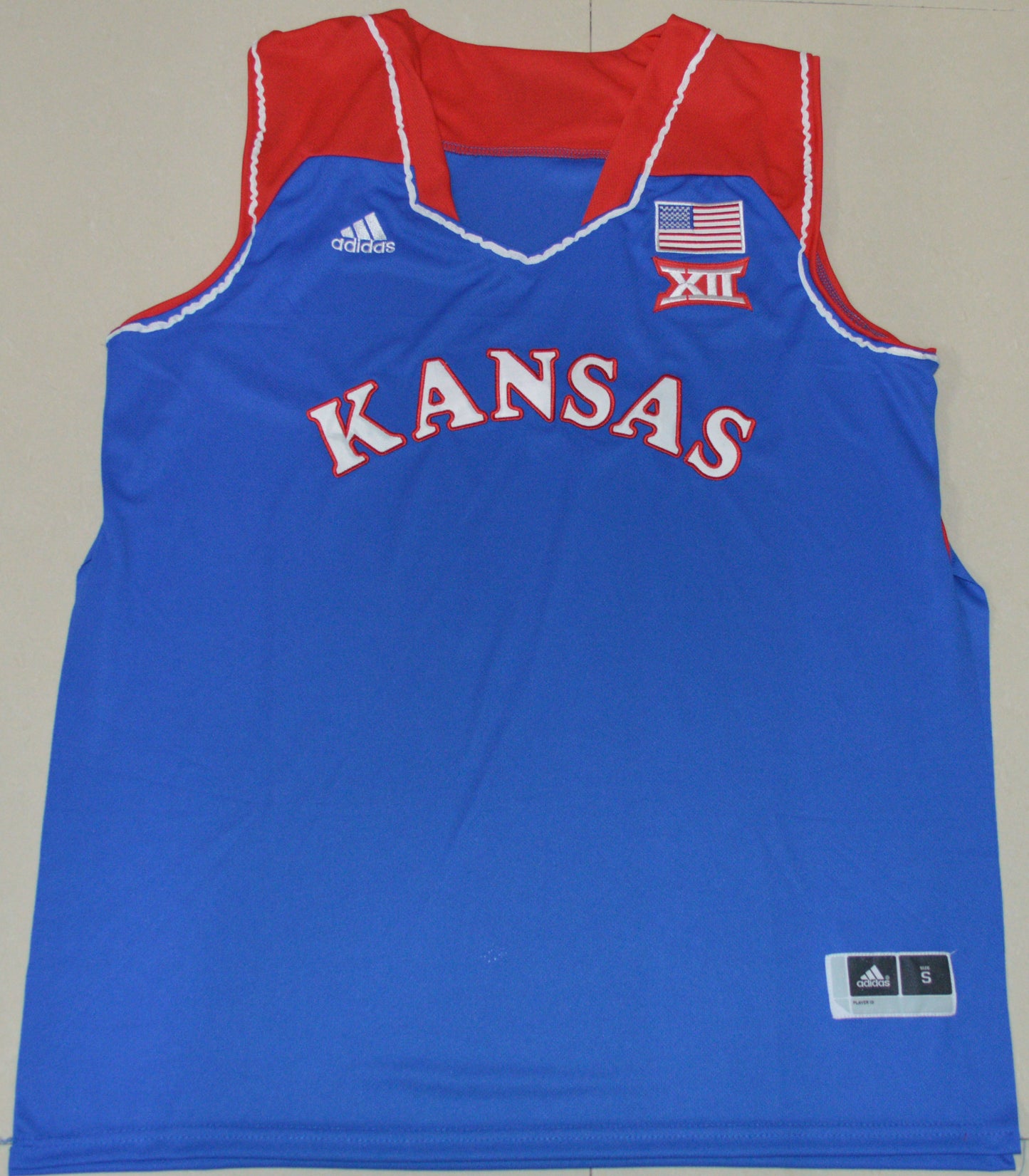 Kansas Basketball Blank Blue Front College Football Jersey football jersey product view 1