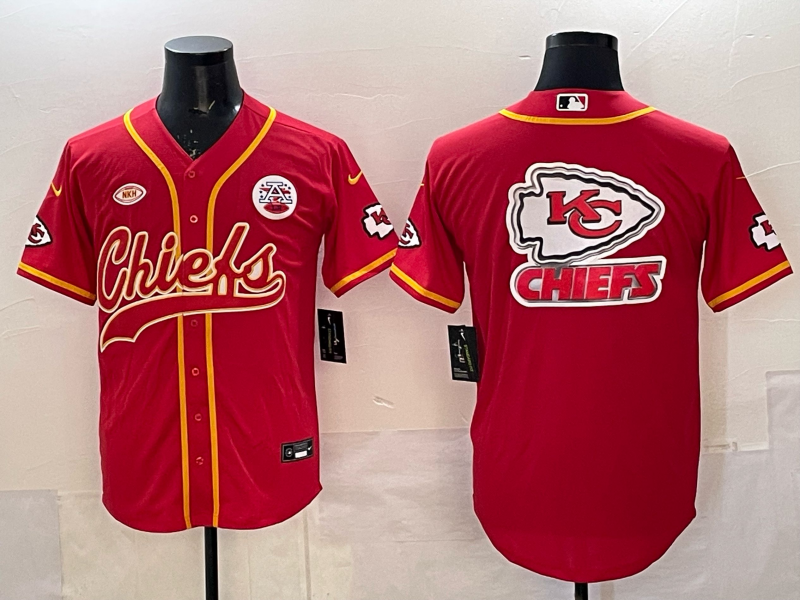 Kansas City Chiefs Chiefs Red Collaboration Style 1 Football Jersey football jersey product view 1