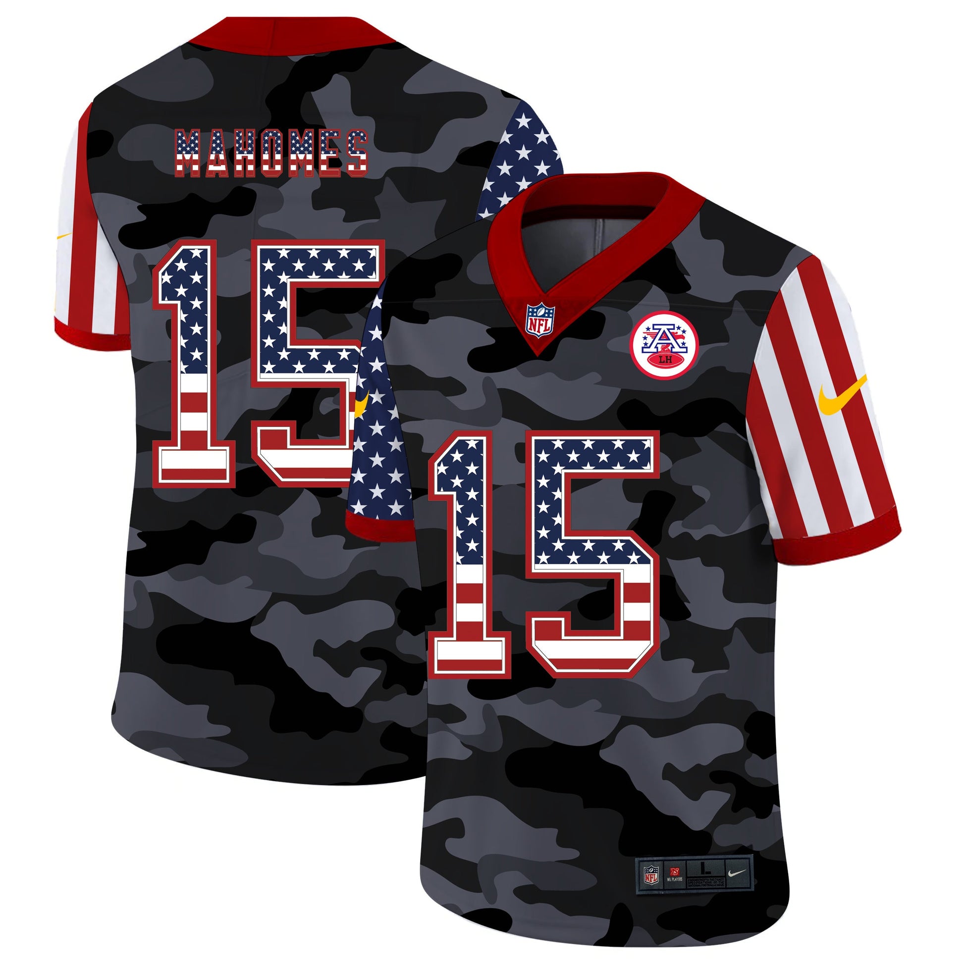 Kansas City Chiefs #15 Mahomes ll Football Jersey football jersey product view 1
