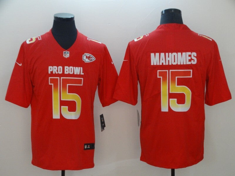 Kansas City Chiefs #15 Patrick Mahomes 19 All-Star Football Jersey football jersey product view 1
