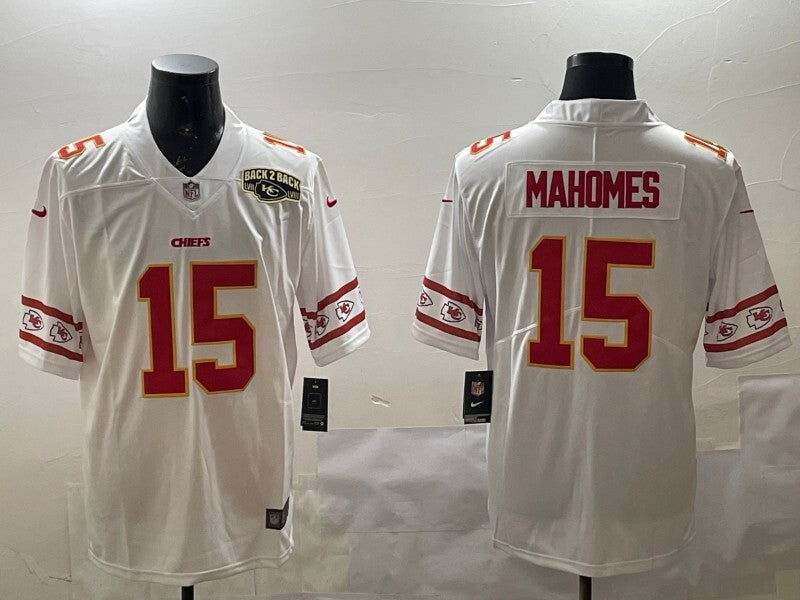 Kansas City Chiefs #15 Patrick Mahomes Long Sleeve Logo Adult Style 3 Football Jersey football jersey product view 1