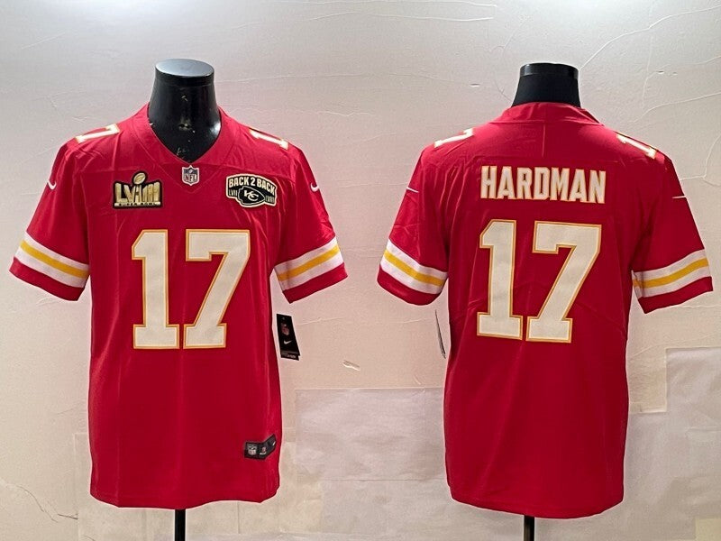 Kansas City Chiefs #17 Mecole Hardman Chiefs V2 Style 1 Football Jersey football jersey product view 1