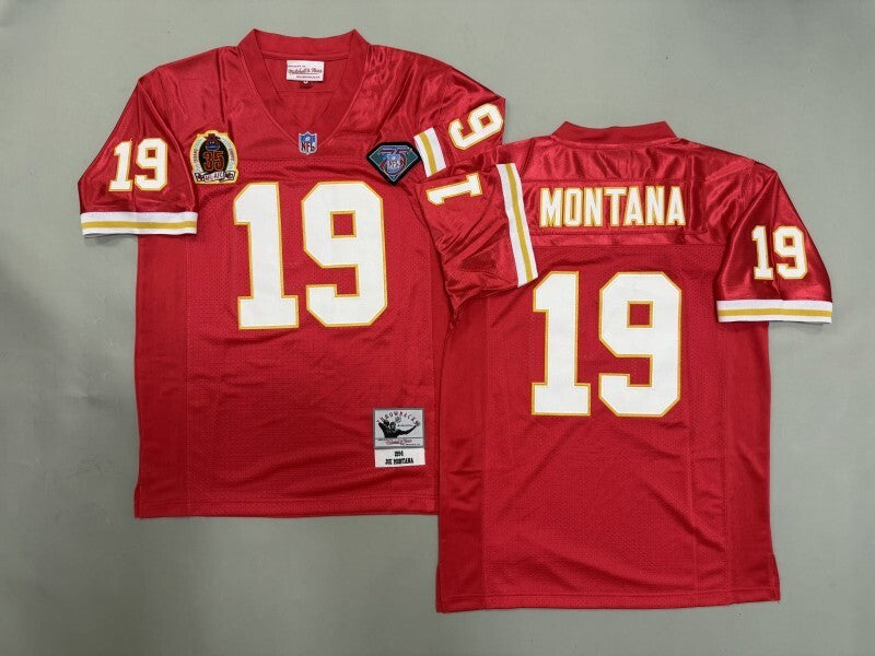 Kansas City Chiefs #19 Joe Montana Kansas City Chiefs Style 2 Football Jersey football jersey product view 1